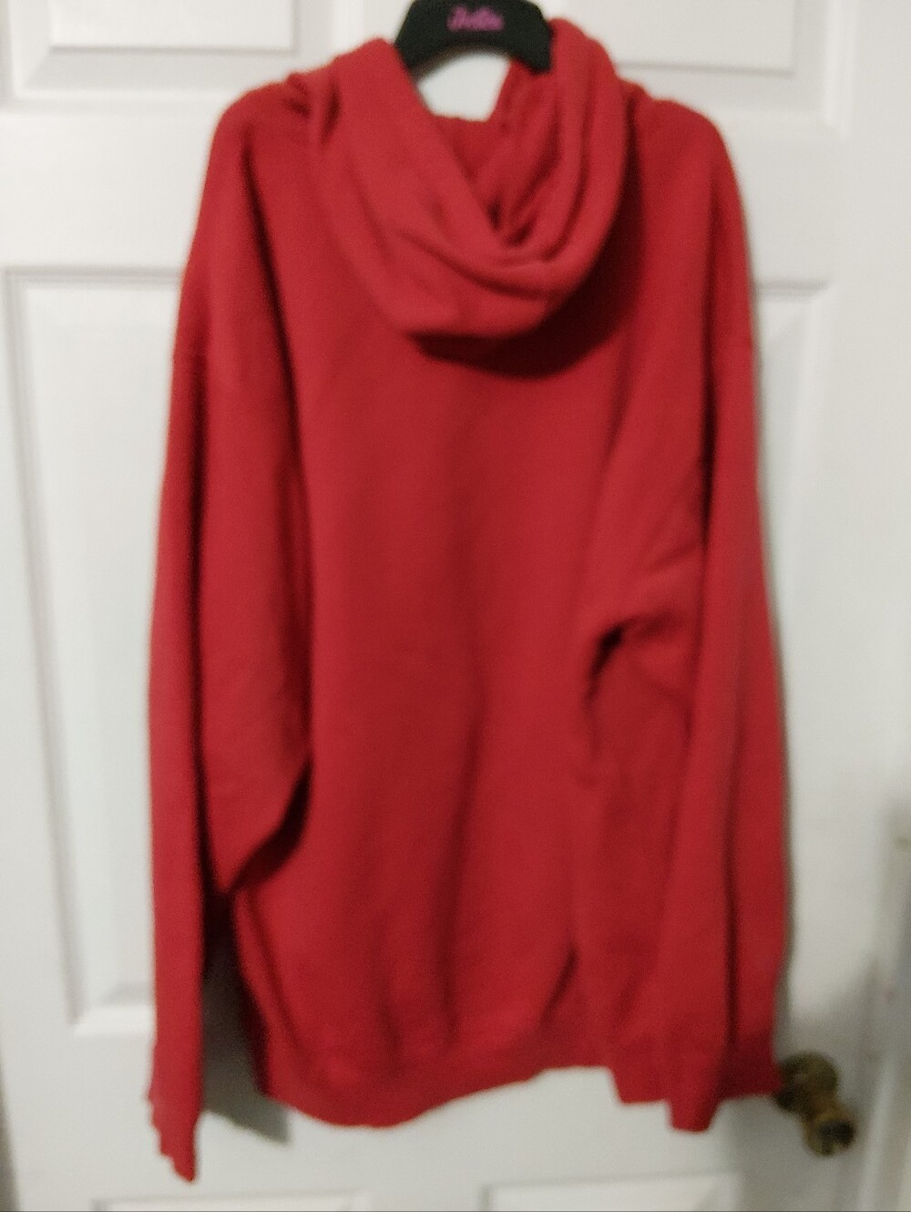 Red Nebraska Hooded Sweatshirt with Front Pocket - Picture 2 of 3